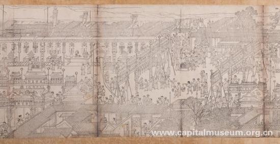《印版康熙六旬万寿图》（局部）清（1644—1911）长约1209.3厘米；宽26.7厘米 首都博物馆藏